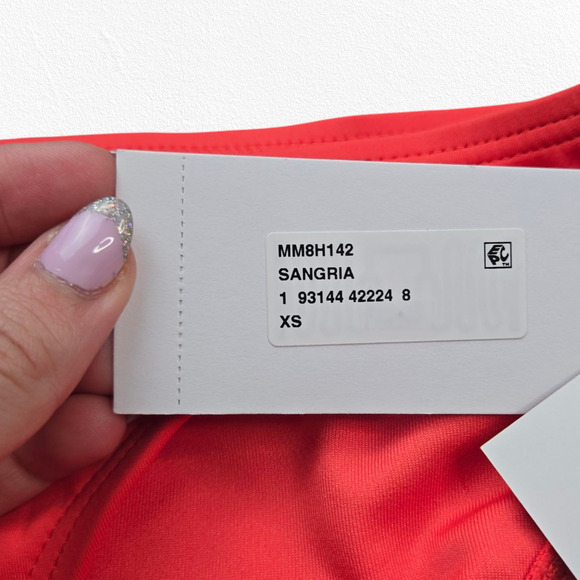 Michael Michael Kors Coral Orange Pink Solid Swimsuit Bikini Bottom Size XS - Picture 3 of 8